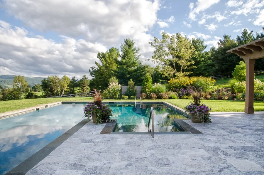 New patio and gardens