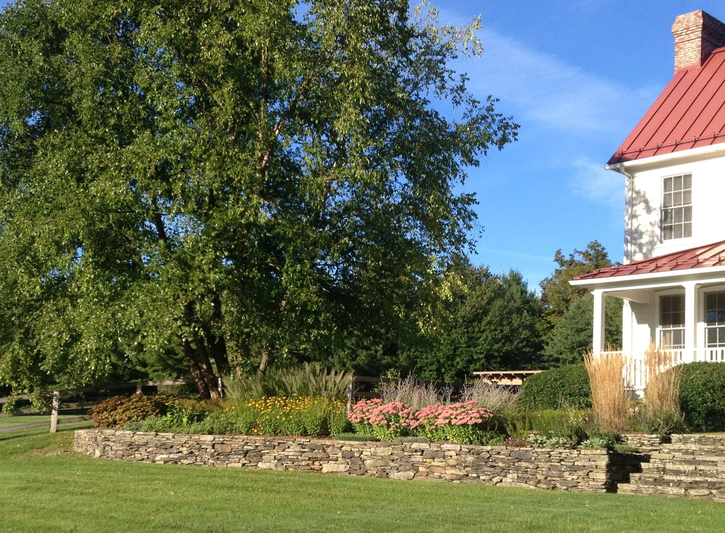 The south half of the entry garden