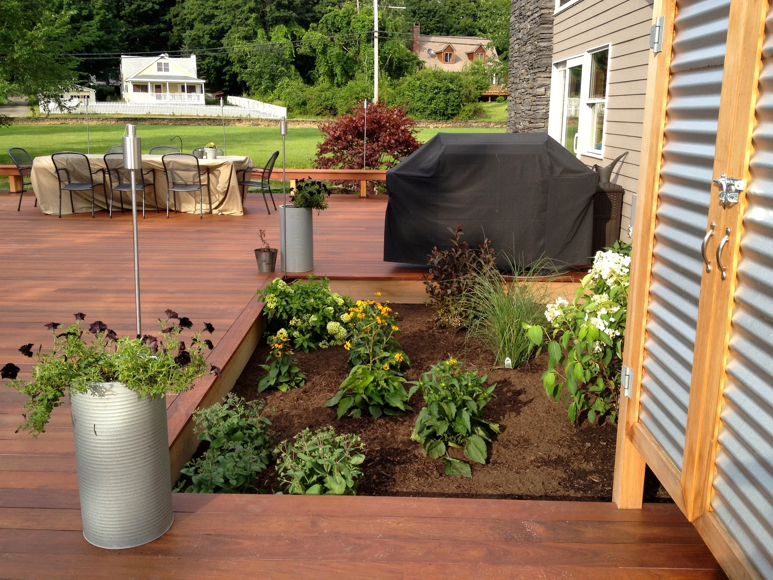 Planting area within new deck