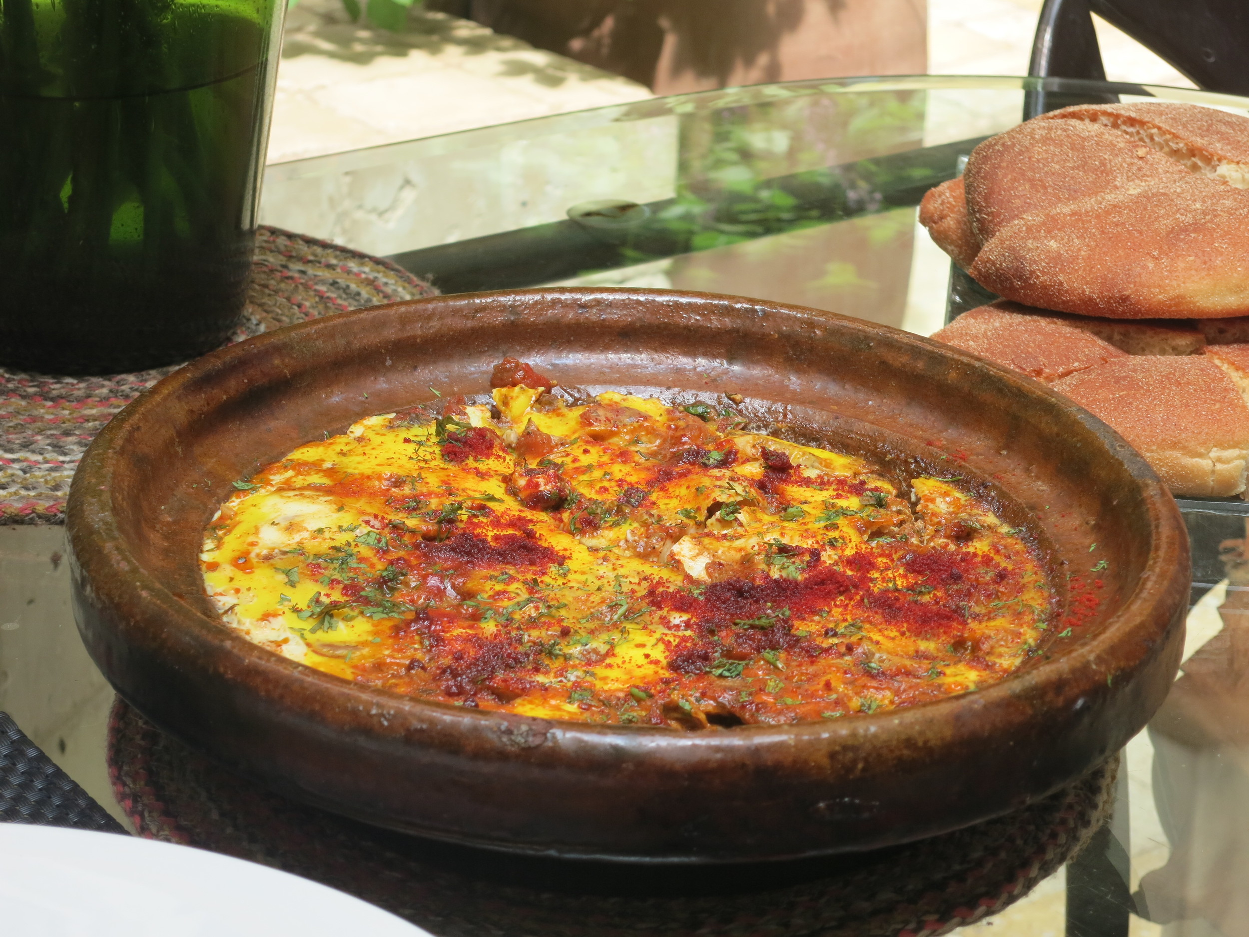 Lamb Kefta simmered in Moroccan spiced Tomato sauce and Eggs