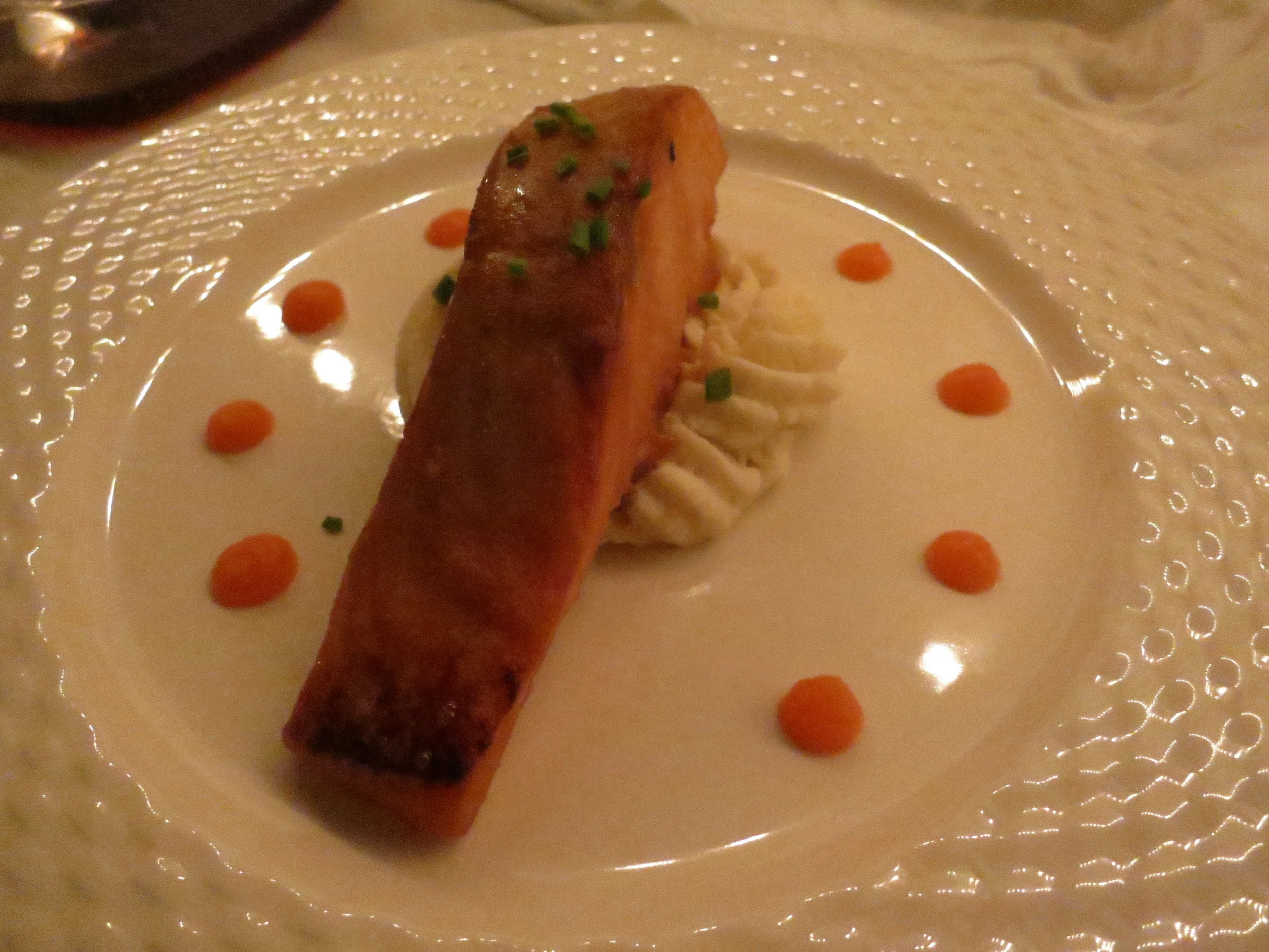 Miso marinated Salmon with Cauliflower puree