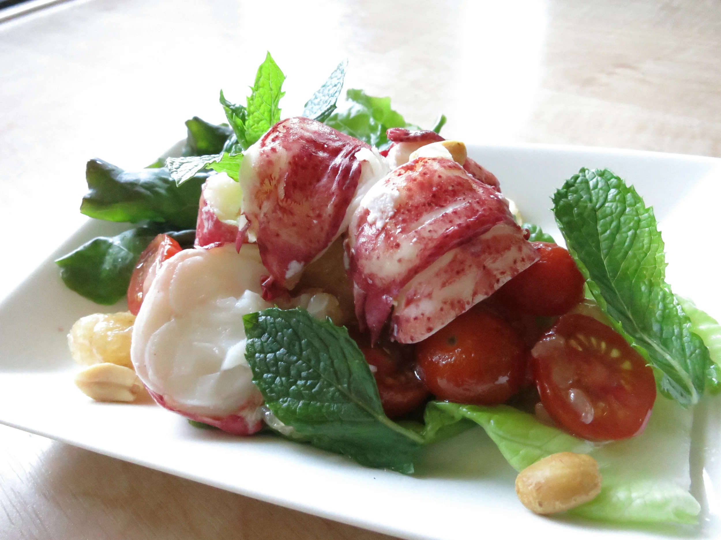 Lobster and Grapefruit Salad with Tamarind sauce and Shallot oil
