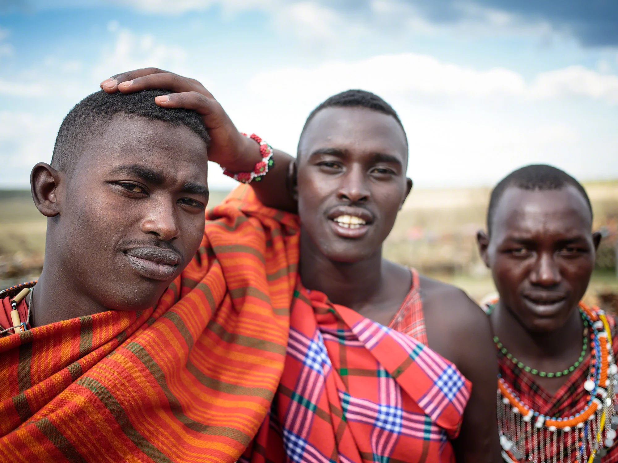 Masai lads, Masai Mara, Kenya
