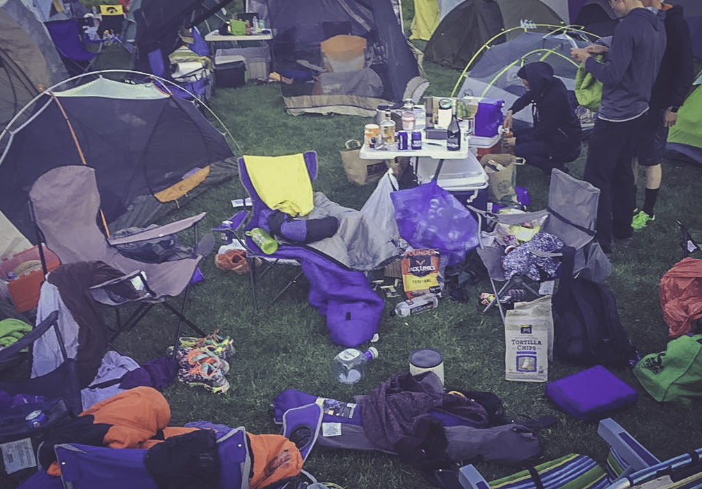 Camp at 7 a.m.