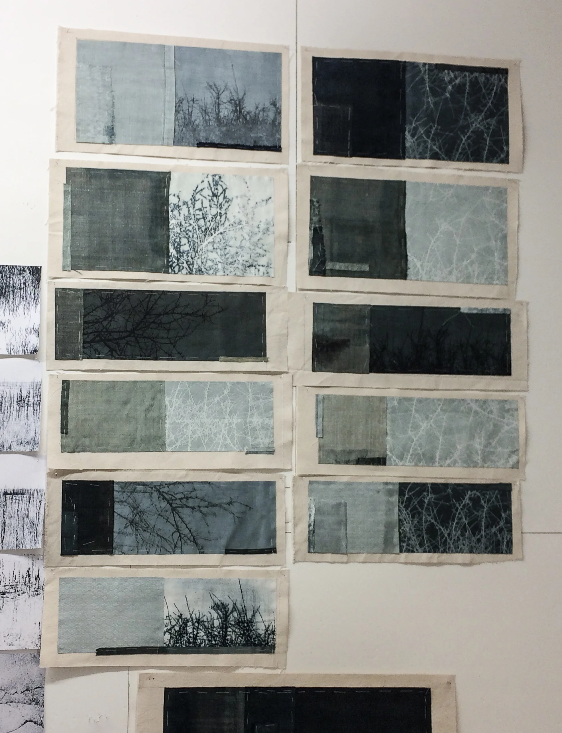 In progress, on studio wall
