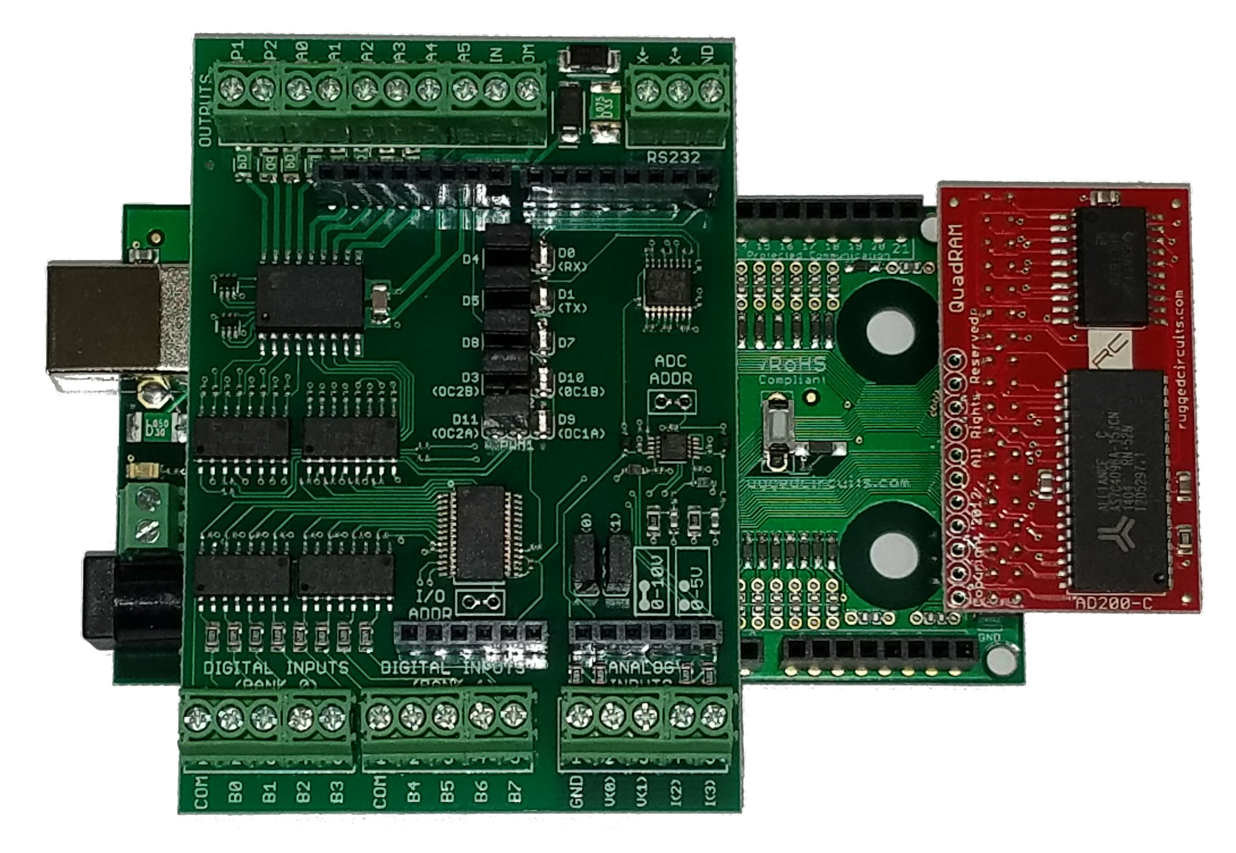 24V Industrial I/O Shield PLC Replacement — Rugged Circuits