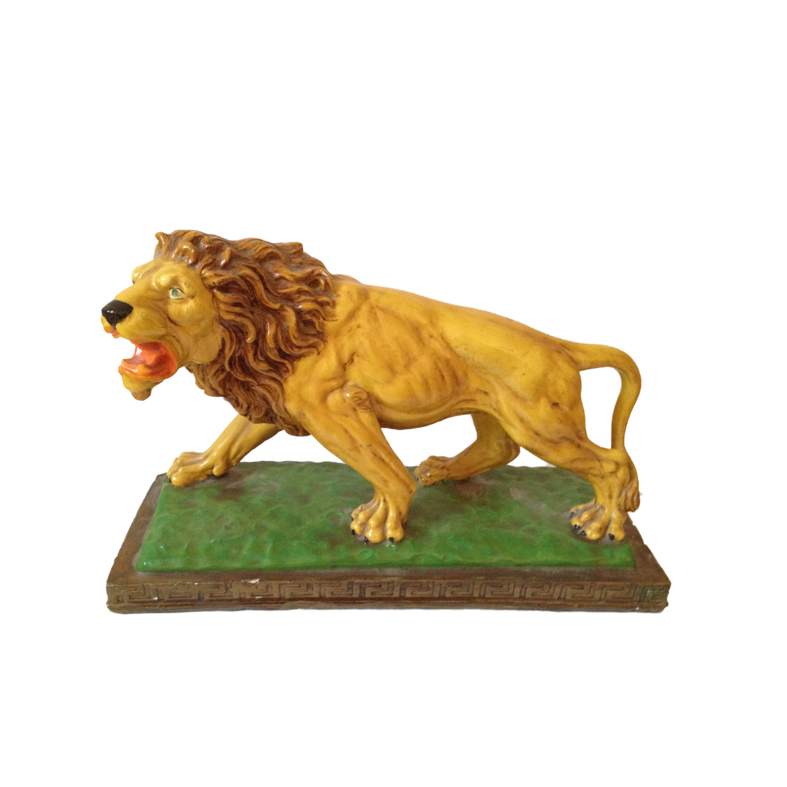 Vintage Ceramic Lion Statue