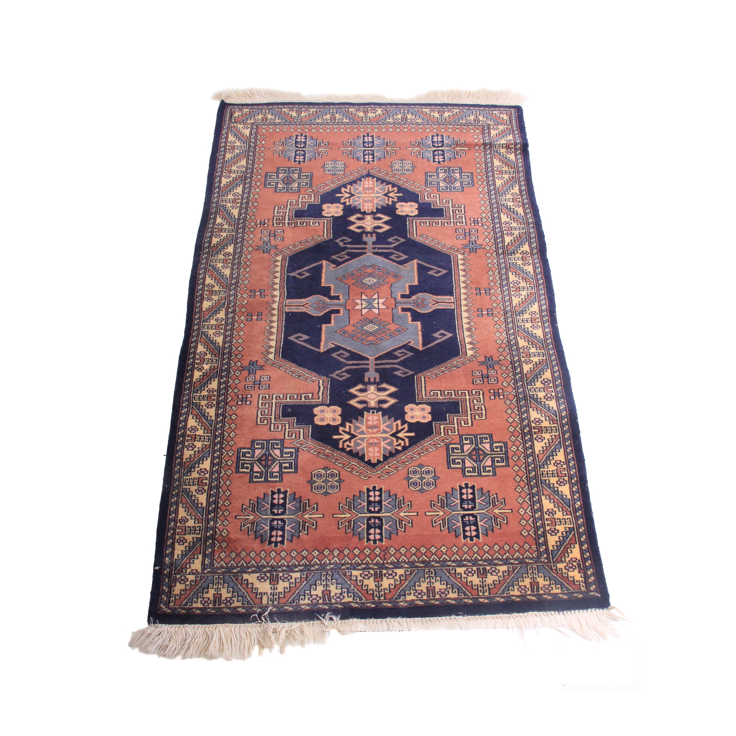 Antique Persian Rug - Pink and Blue