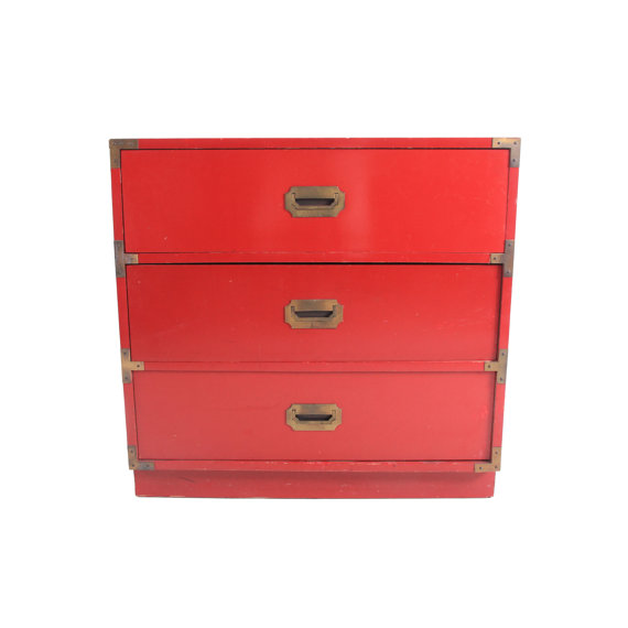 Vintage Red Campaign Dresser 