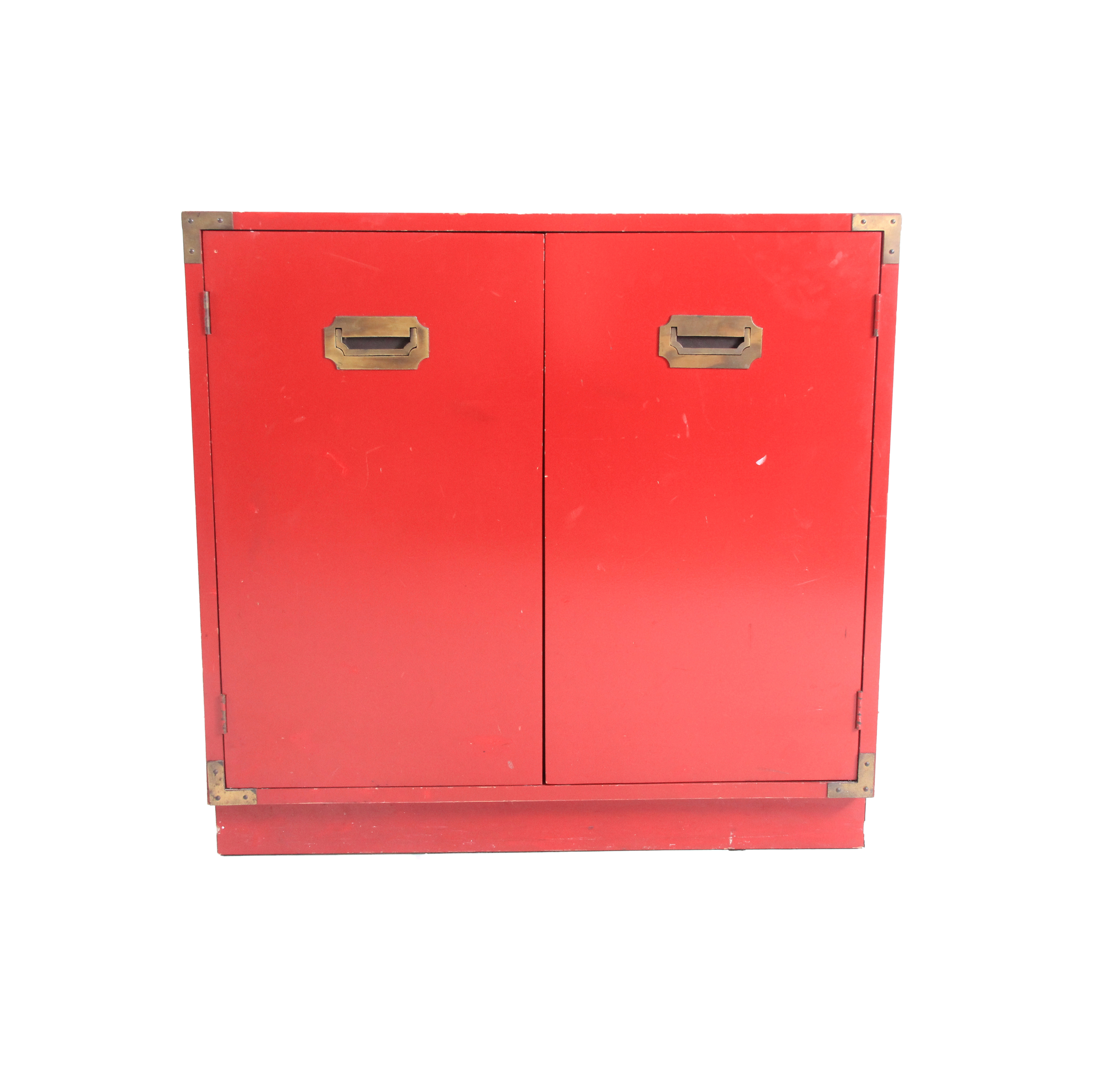 Vintage Red Campaign Cabinet