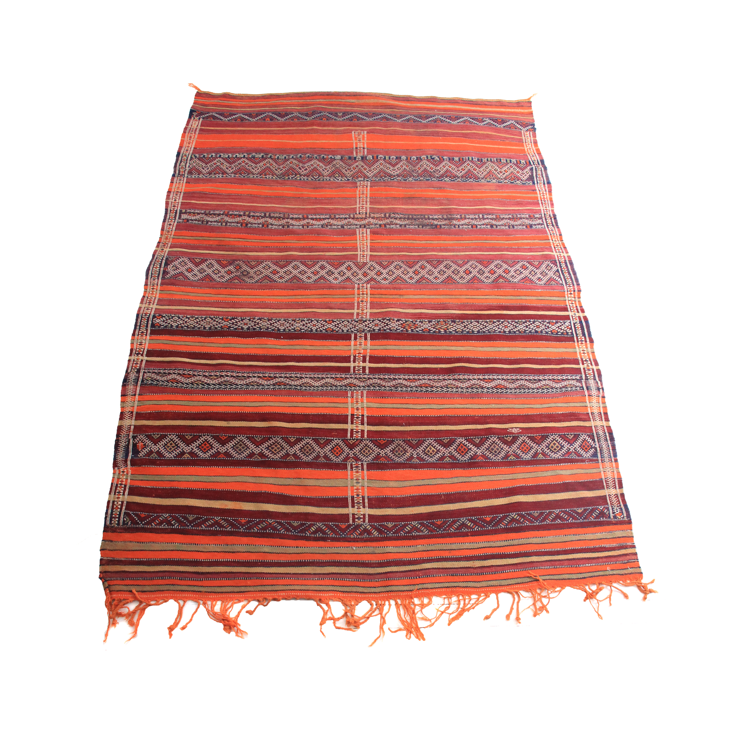 Vintage Moroccan Striped Rug