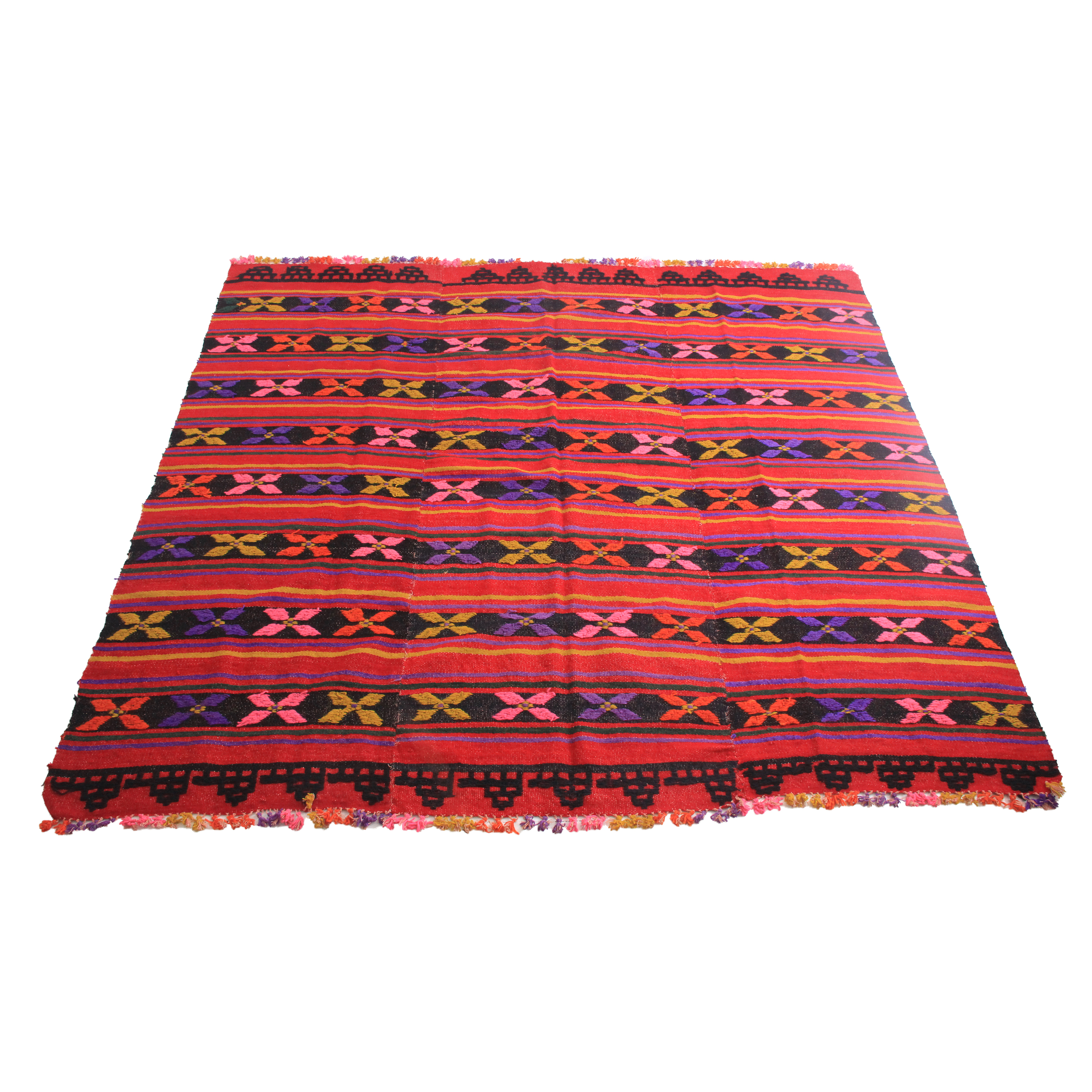 Vintage Colorful Woven Rug