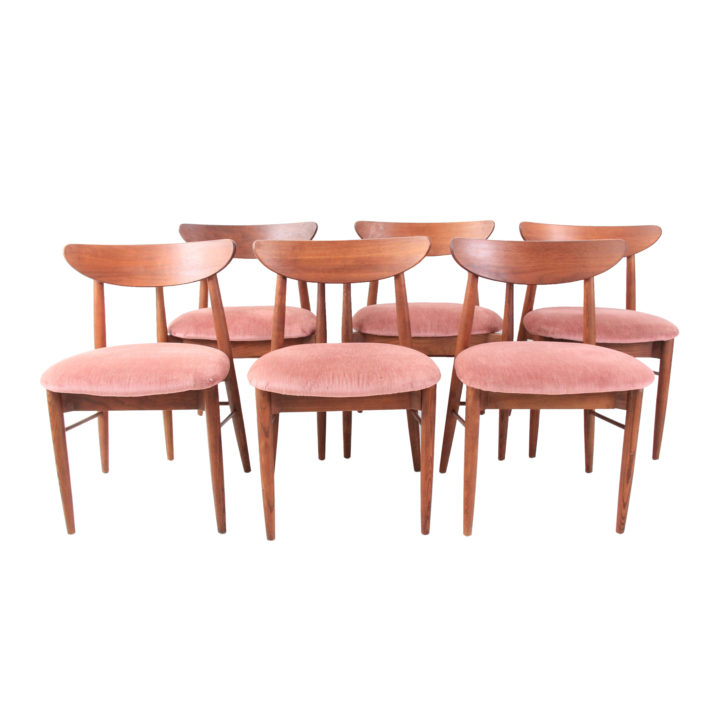 Set of 6 Vintage Mid Century Modern Dining Chairs 