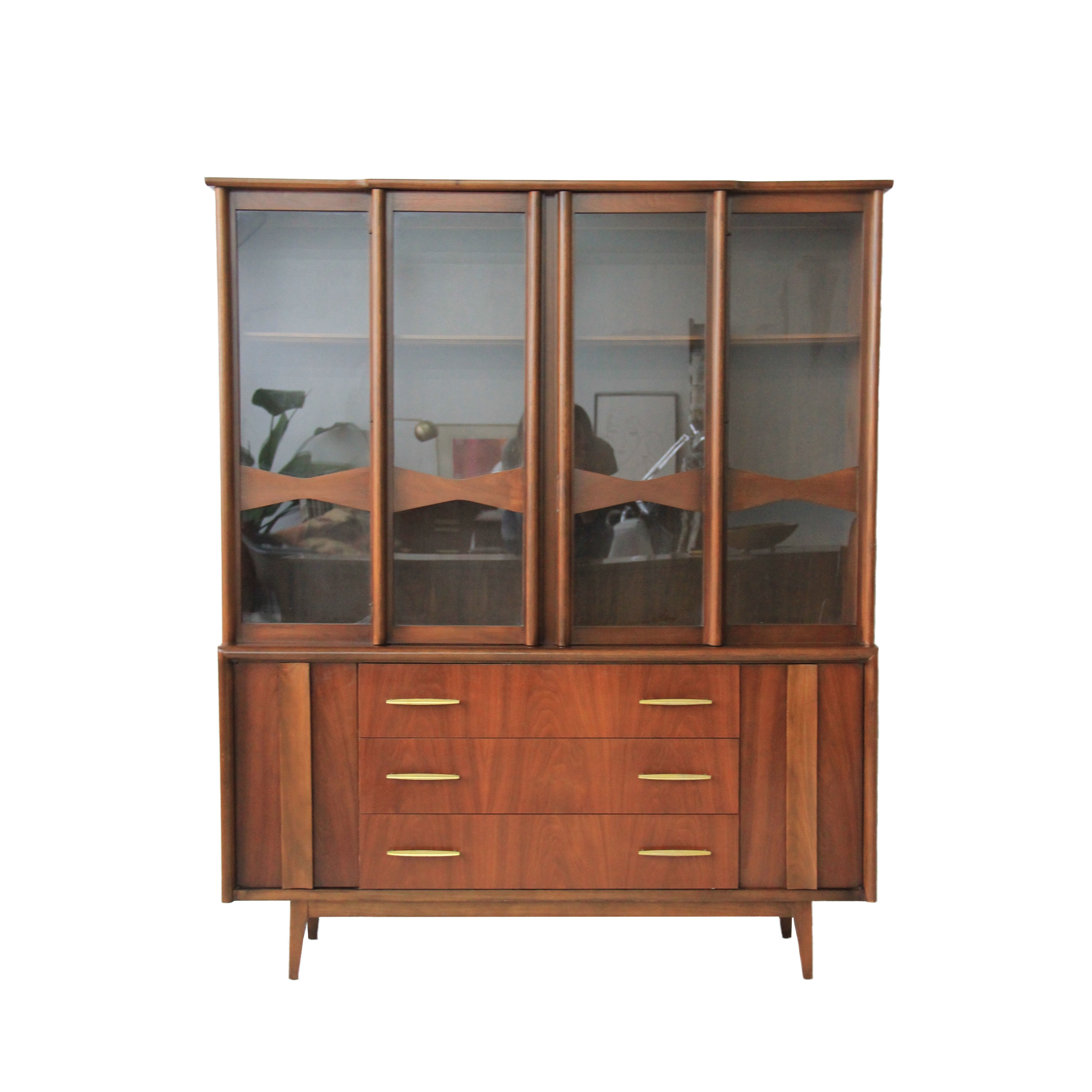 Vintage Mid Century Modern Hutch Cabinet