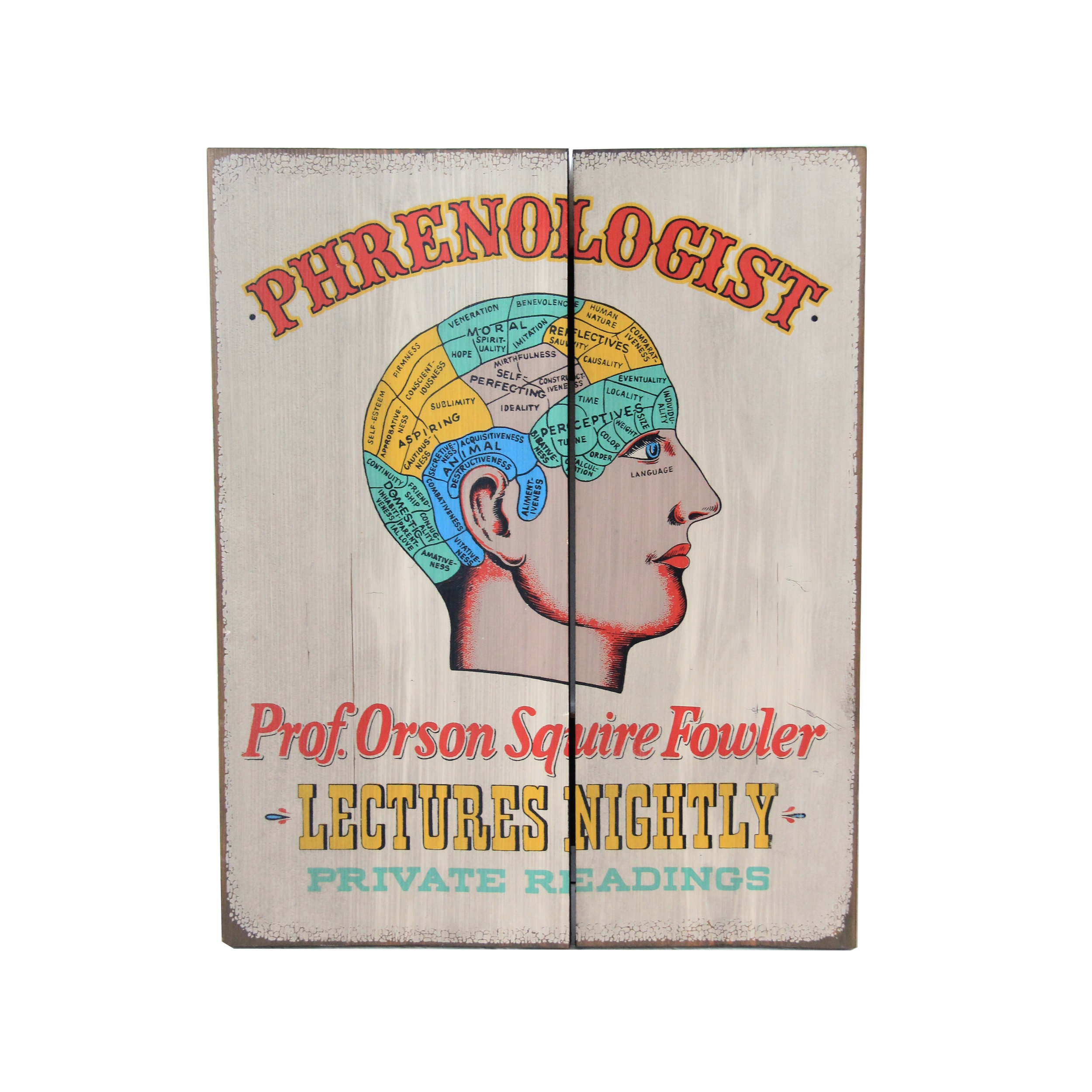 Vintage Phrenologist Sign