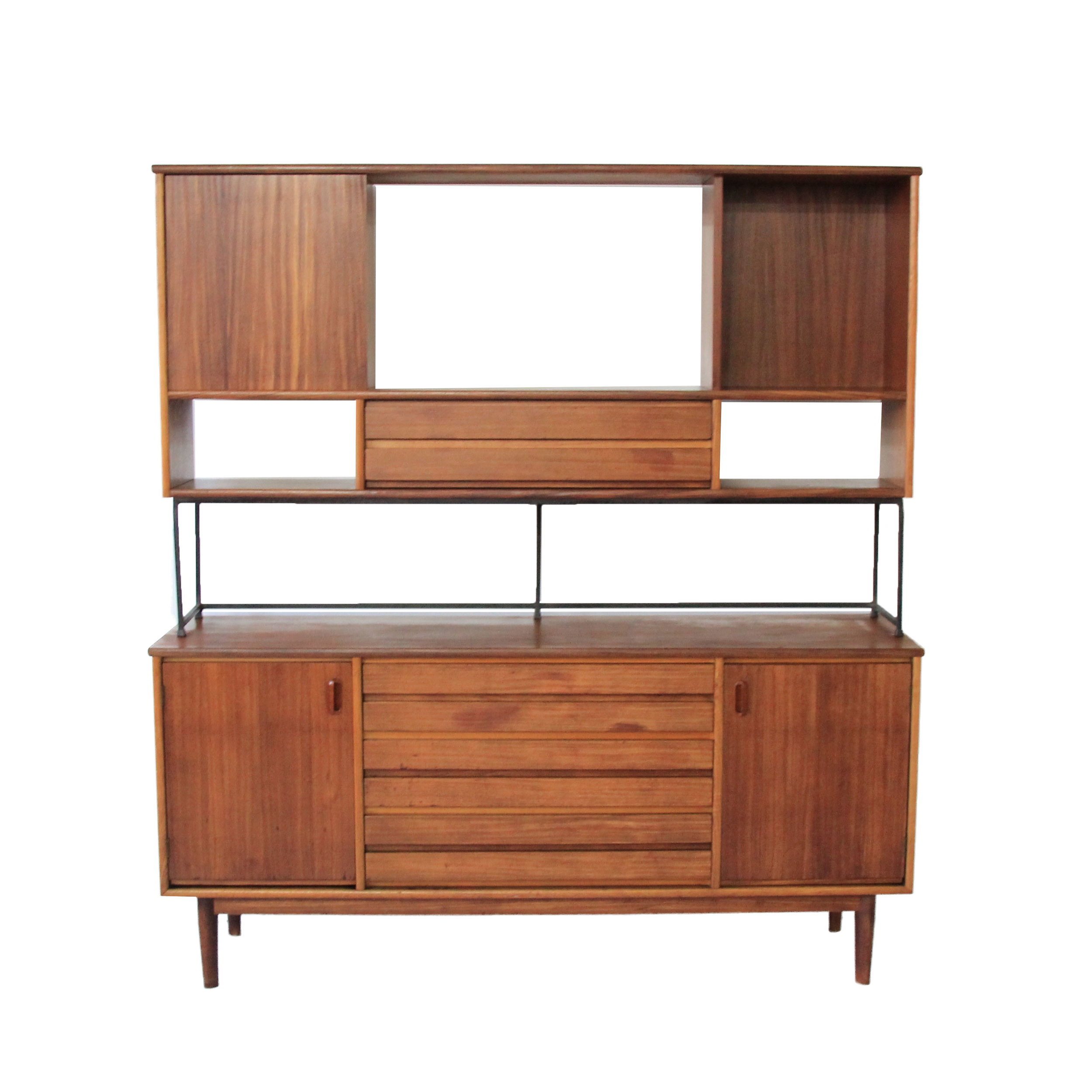 Vintage Mid Century Modern Hutch Cabinet