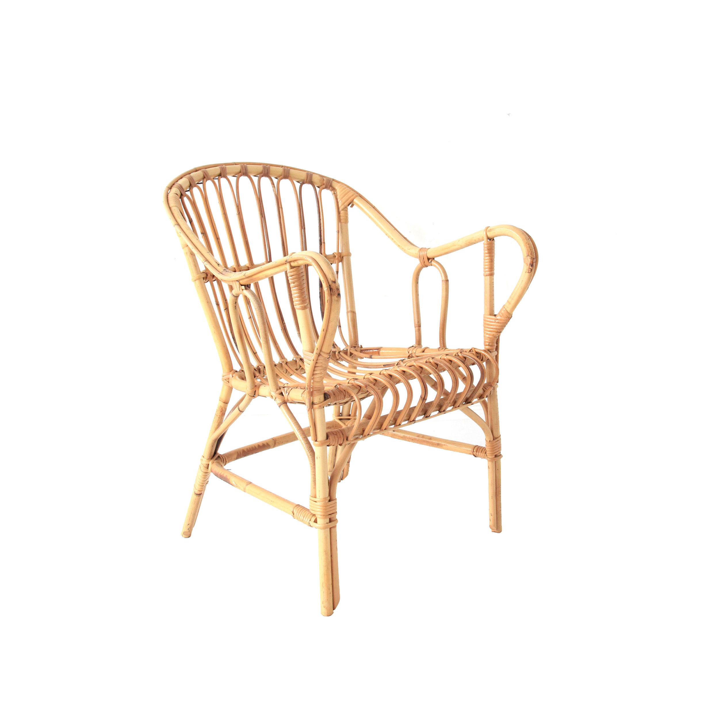 Vintage Rattan and Bamboo Chair