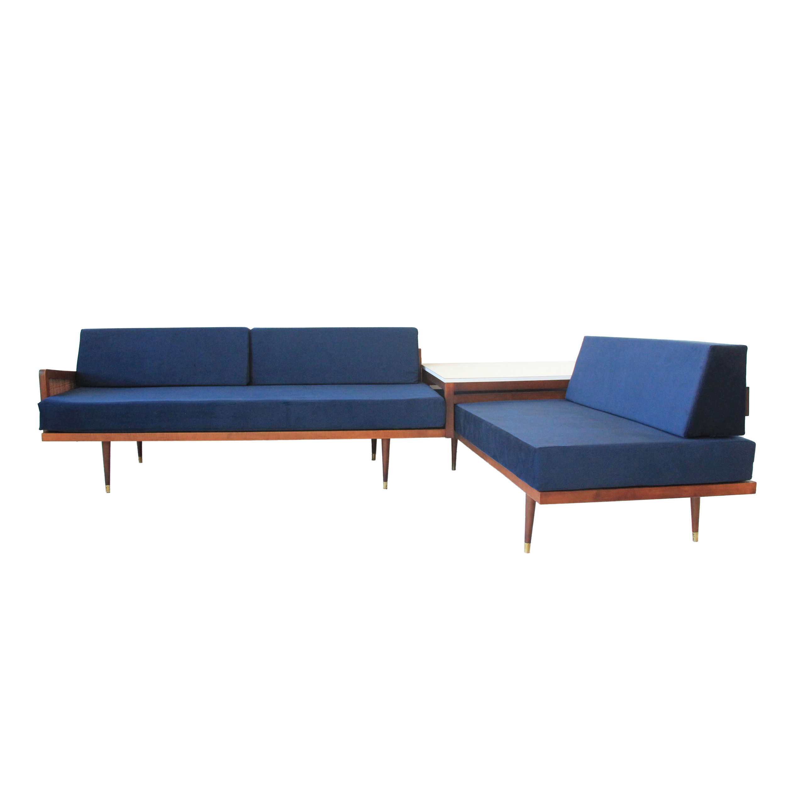 Vintage Mid Century Modern Sectional Sofa