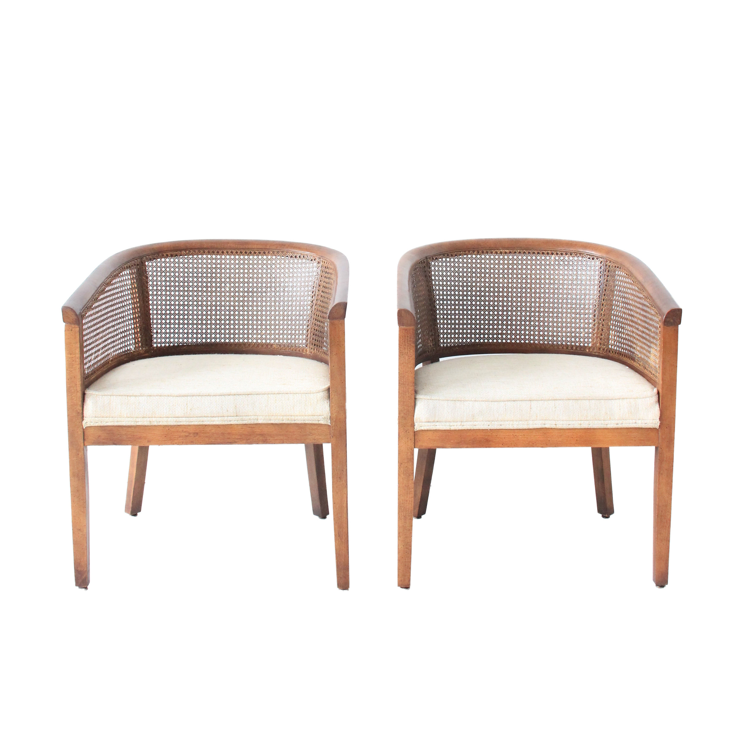 Vintage Cane Accent Chairs