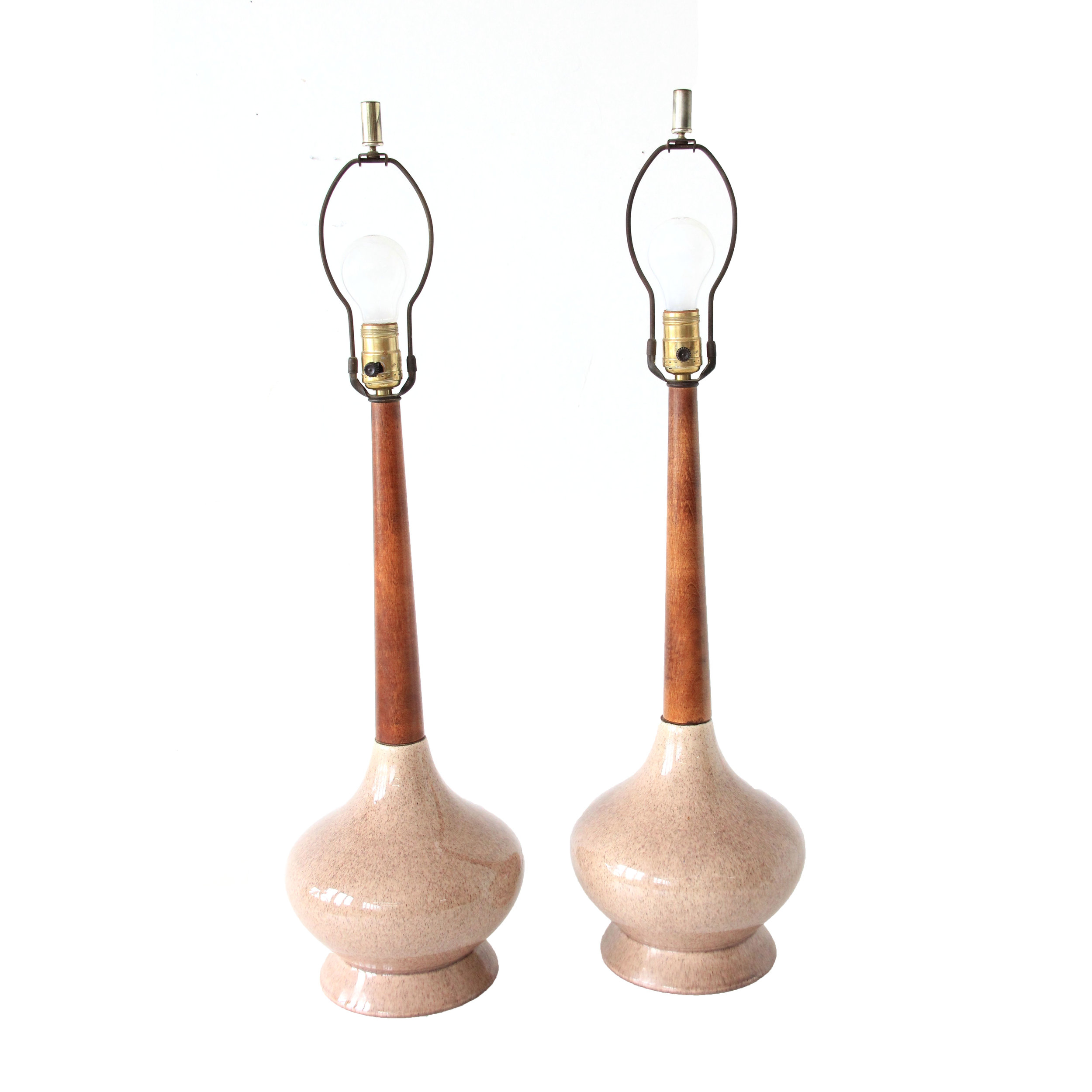 mid century pink and wood lamps.jpg
