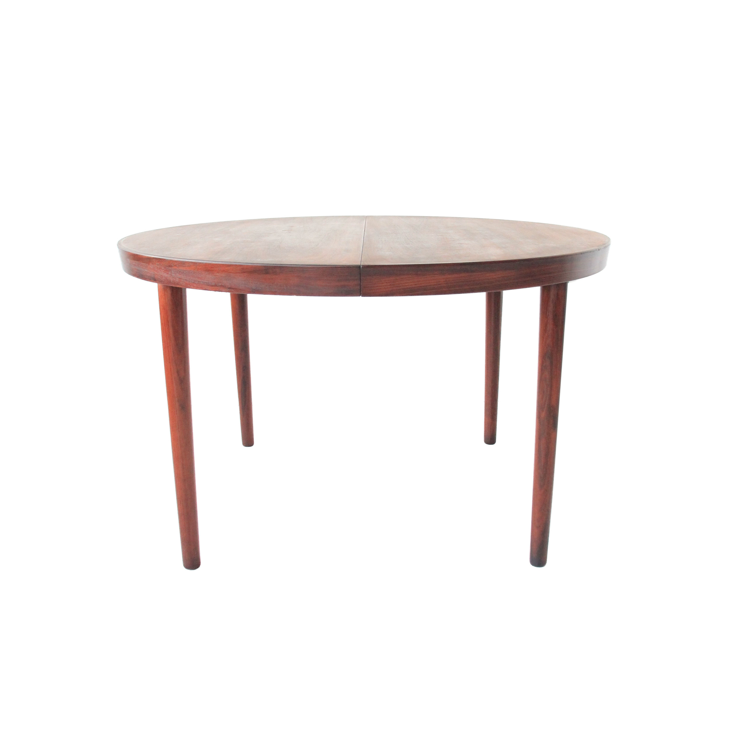 round danish vintage mid century modern redwood dining table.jpg
