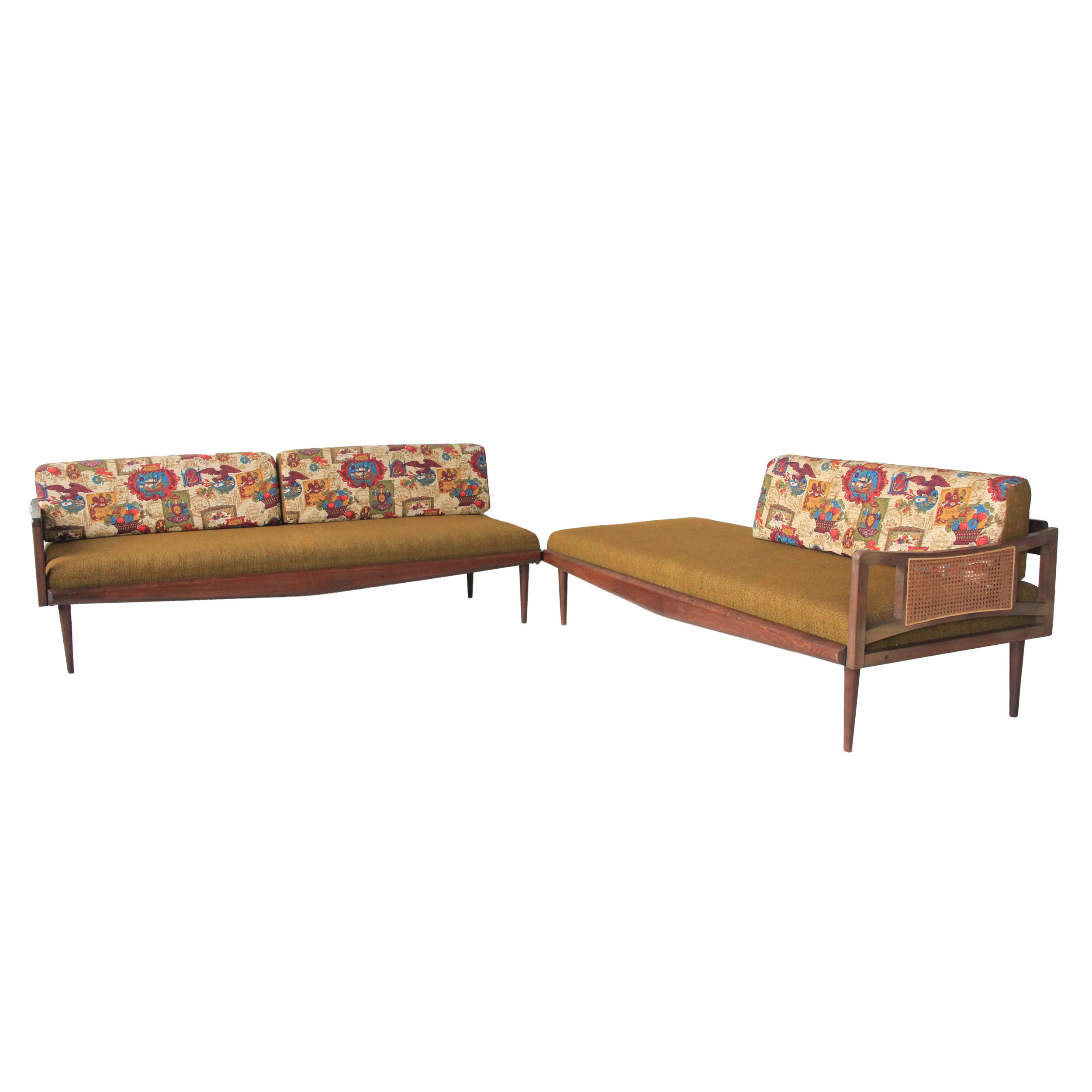 vintage green mid century modern chaise sectional.jpg