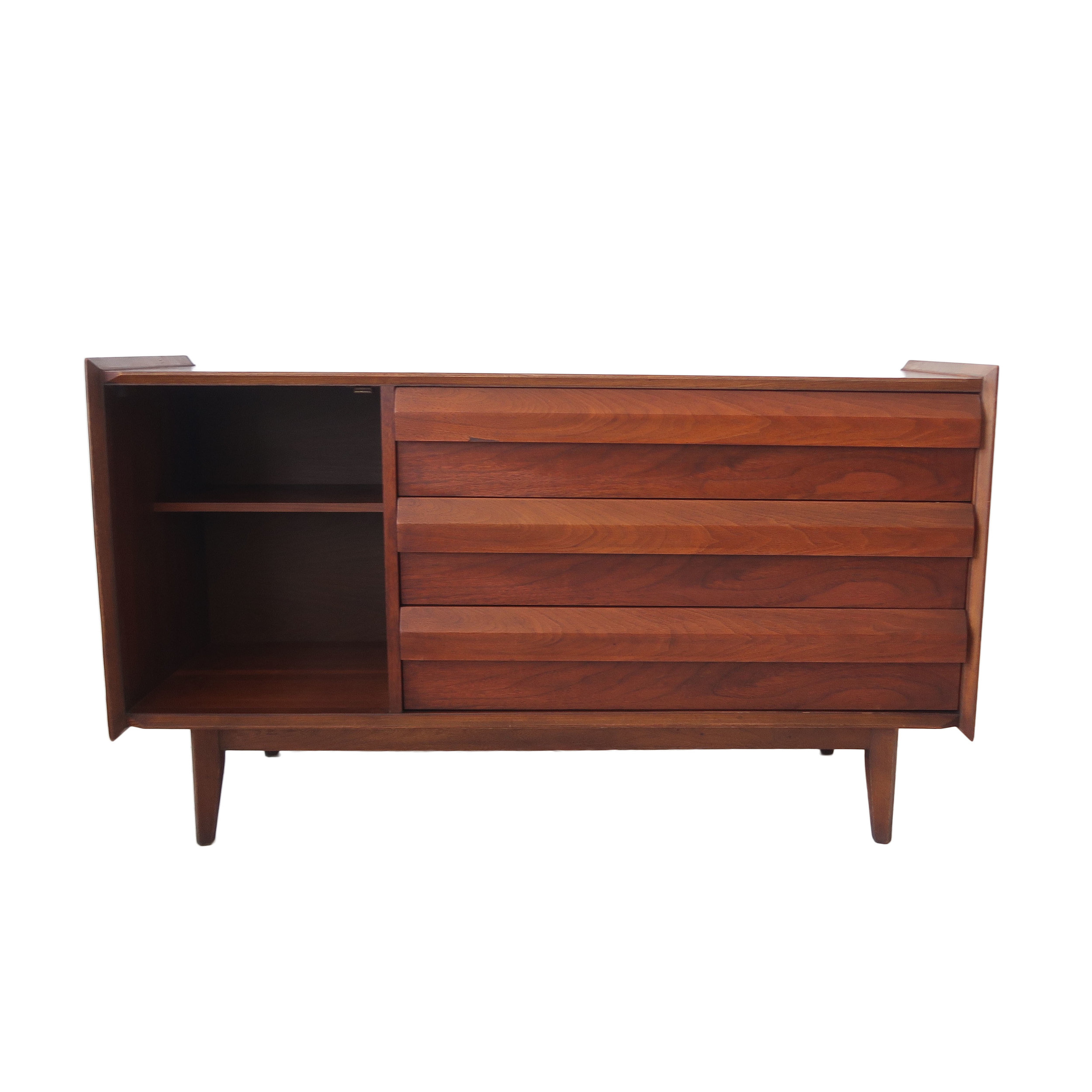 vintage lane credenza with open shelves and 3 drawers.jpg