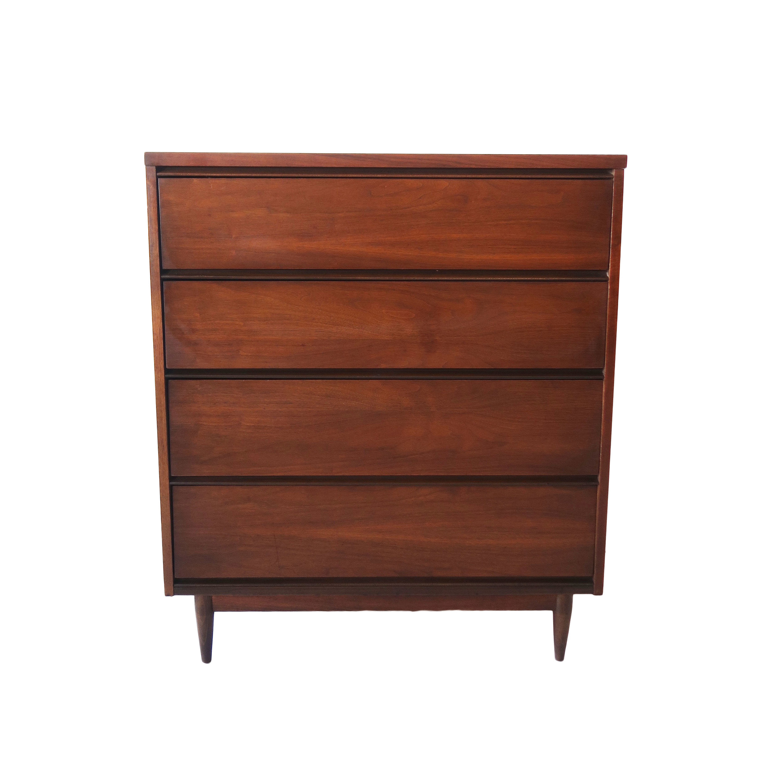 vintage mid century modern 4 drawer highboy dresser.jpg