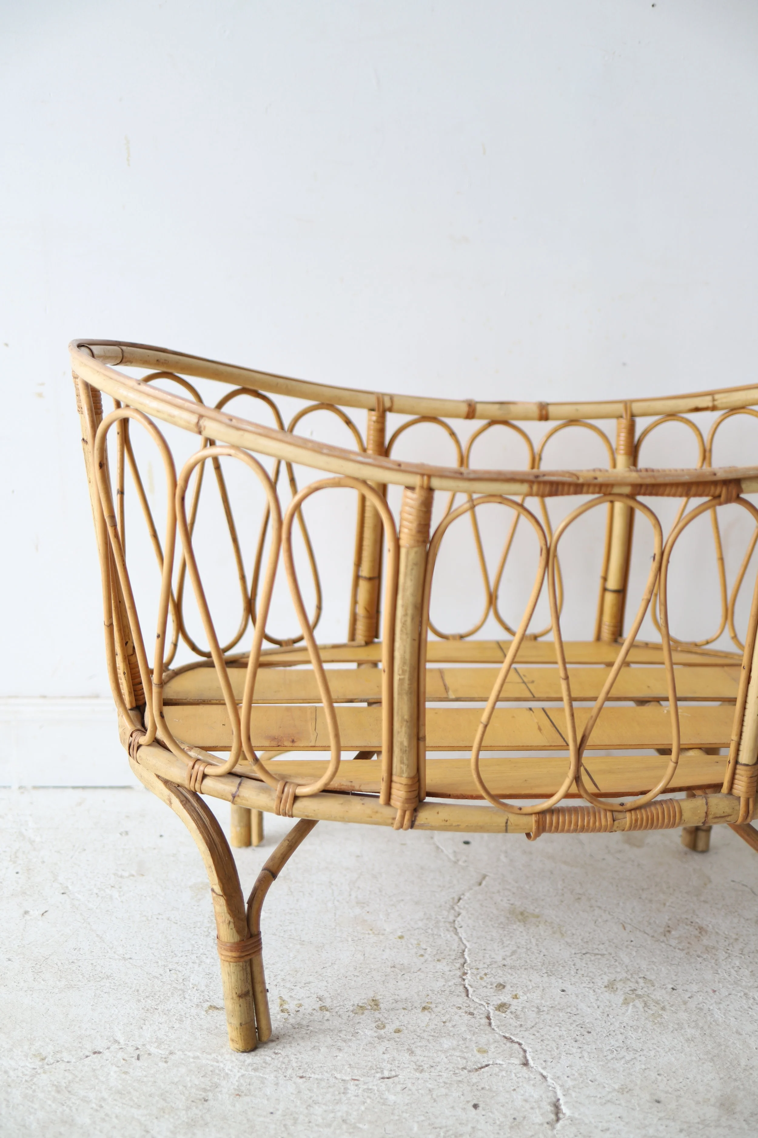 vintage bamboo crib