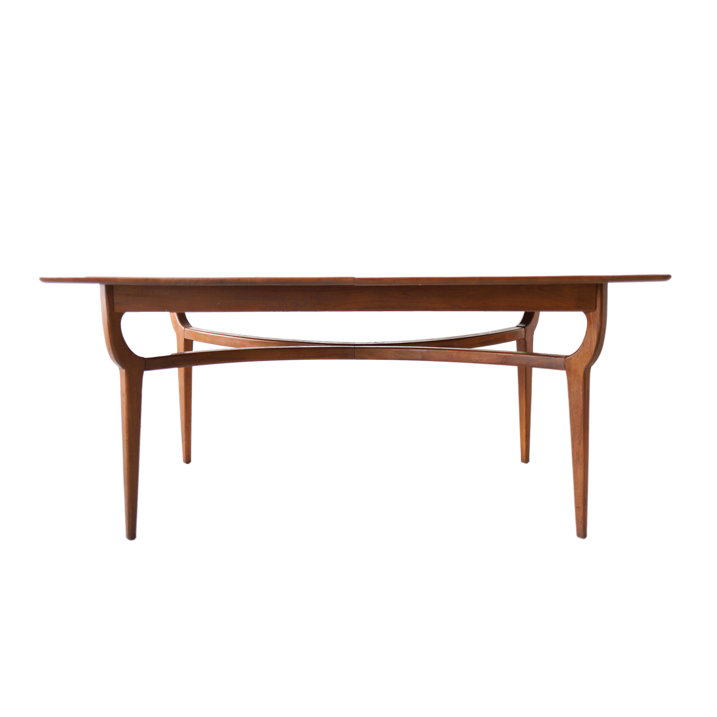 At 1st Sight New Products Vintage Mid Century Modern Extending Geometric Walnut Dining Table