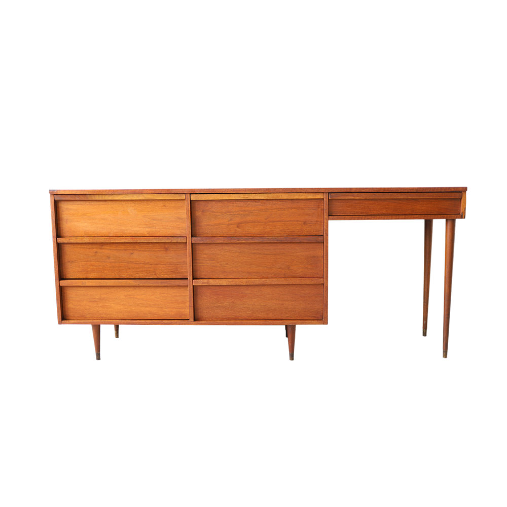 Vintage Mid Century Modern Dresser, Desk And Dresser Combination