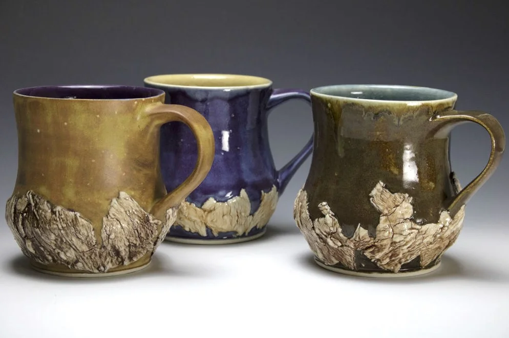 Assorted Dual-tone, Partial Bark Mugs