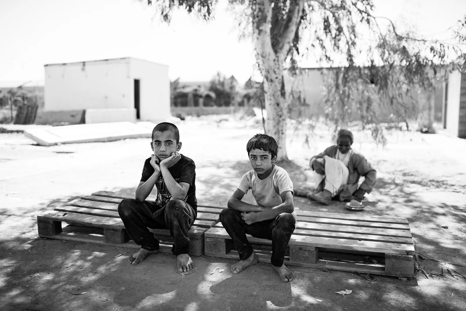 Inside a small camp in Erbil