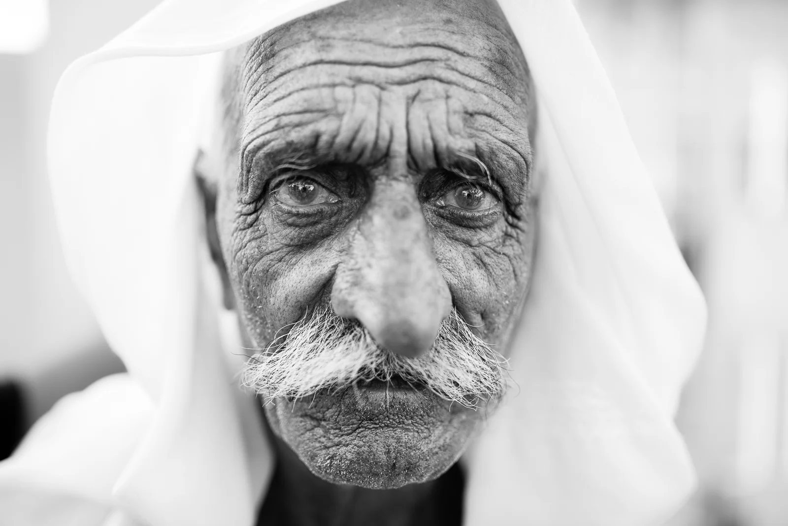 Elder man in the Erbil's refugees camp