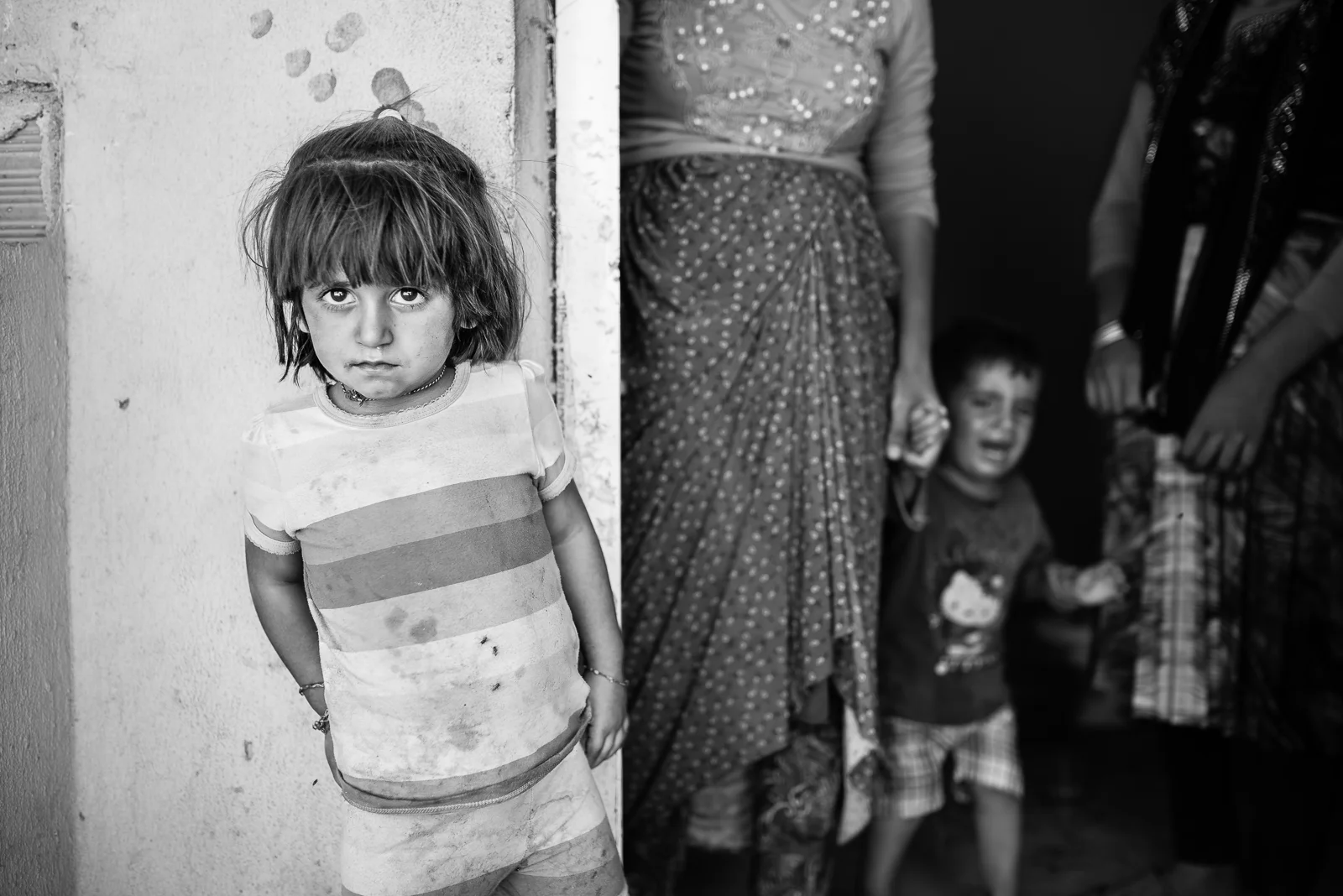 Children in Erbil's small refugees camp