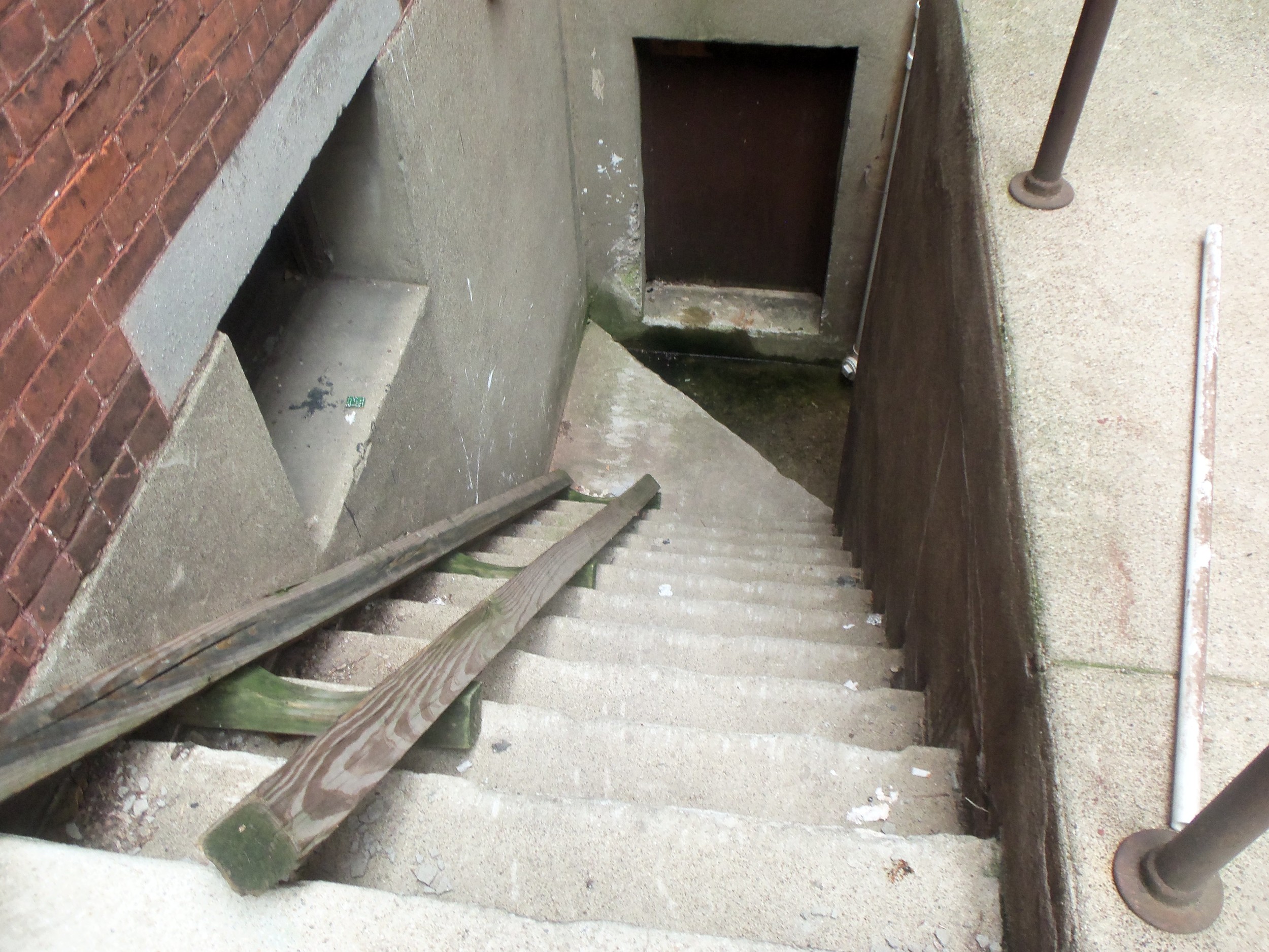 LENOX APARTMENT STEPS TO BASEMENT PHOTO BY KATHY STORRIE 7-26-2014