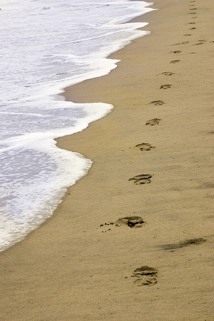 FootPrints in Sand by tom rydquist creative commons flickr