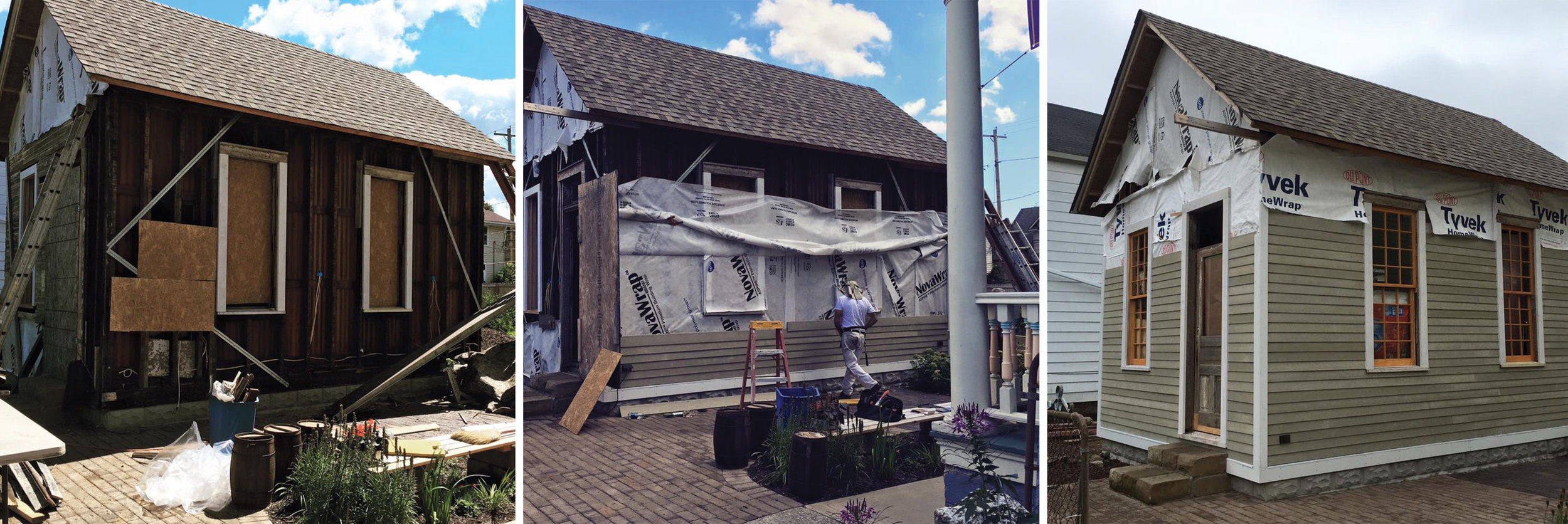 Updated October 2016: Windows restored and installed, front and West Side nearly complete!