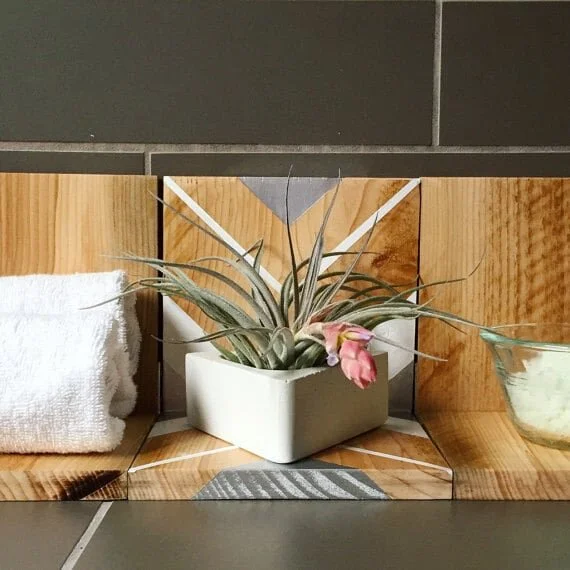 Triangular Concrete Succulent Planter