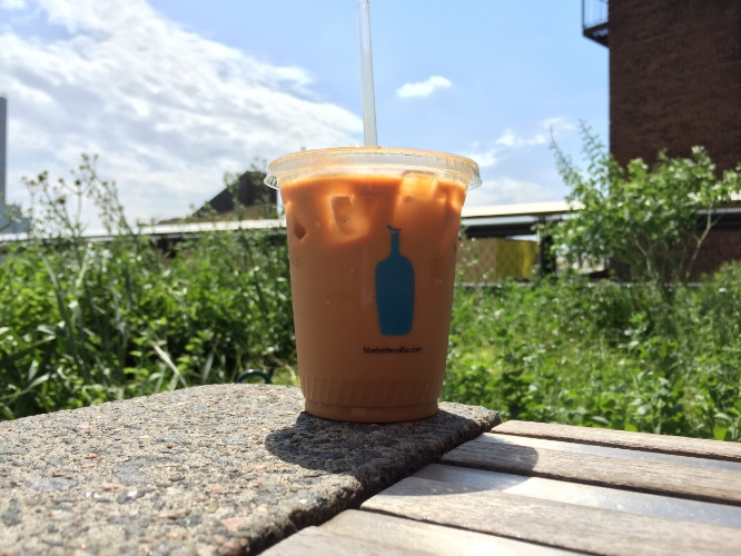 Blue Bottle New Orleans-style cold brew = lots of milk and sugar!