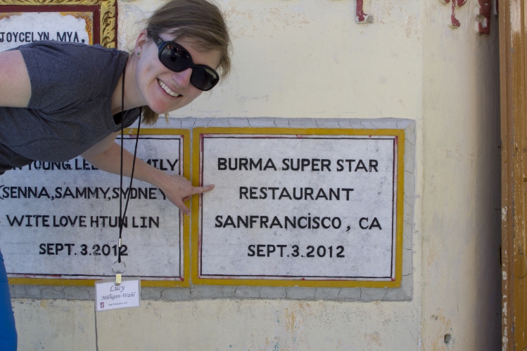 Climbed to the top of Mount Popa in Burma and found a piece of home! Now I'll never forget those 700+ steps in bare feet.