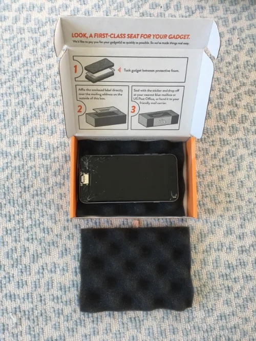 ...as well as foam to protect your device.