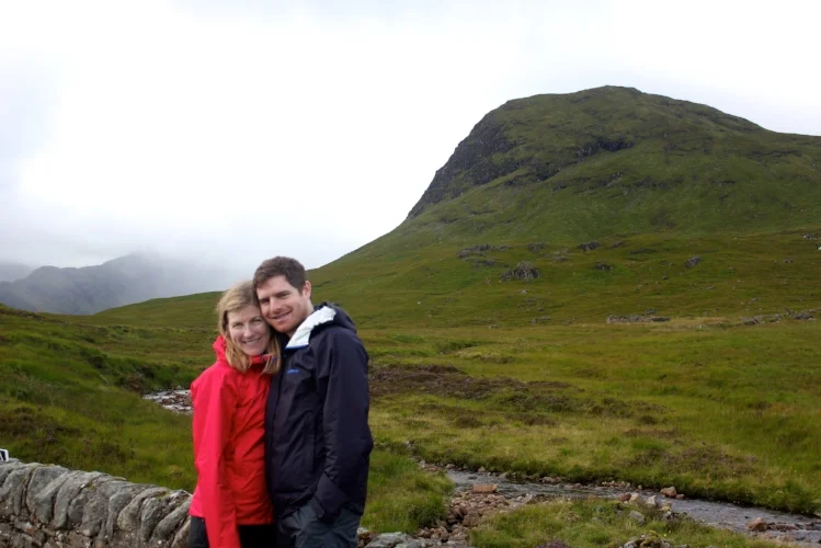 couple of hikers on the West Highland Way in Scotland