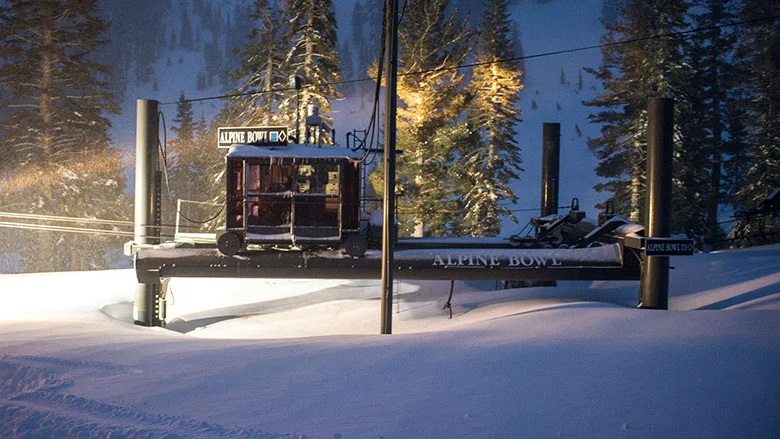 That small cabin is usually 10 feet off the ground! Photo courtesy of squawalpine.com