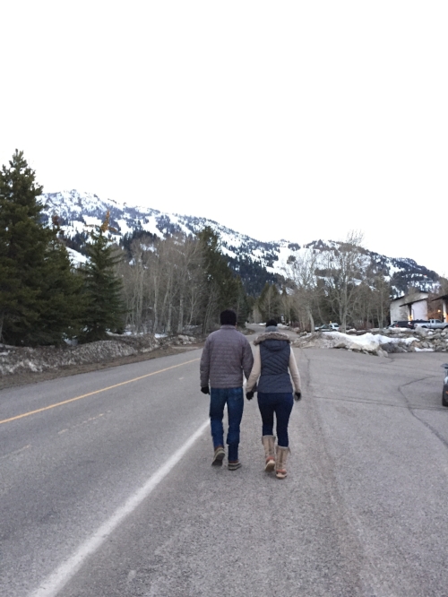 On our way from the condo to dinner on a gorgeous spring evening