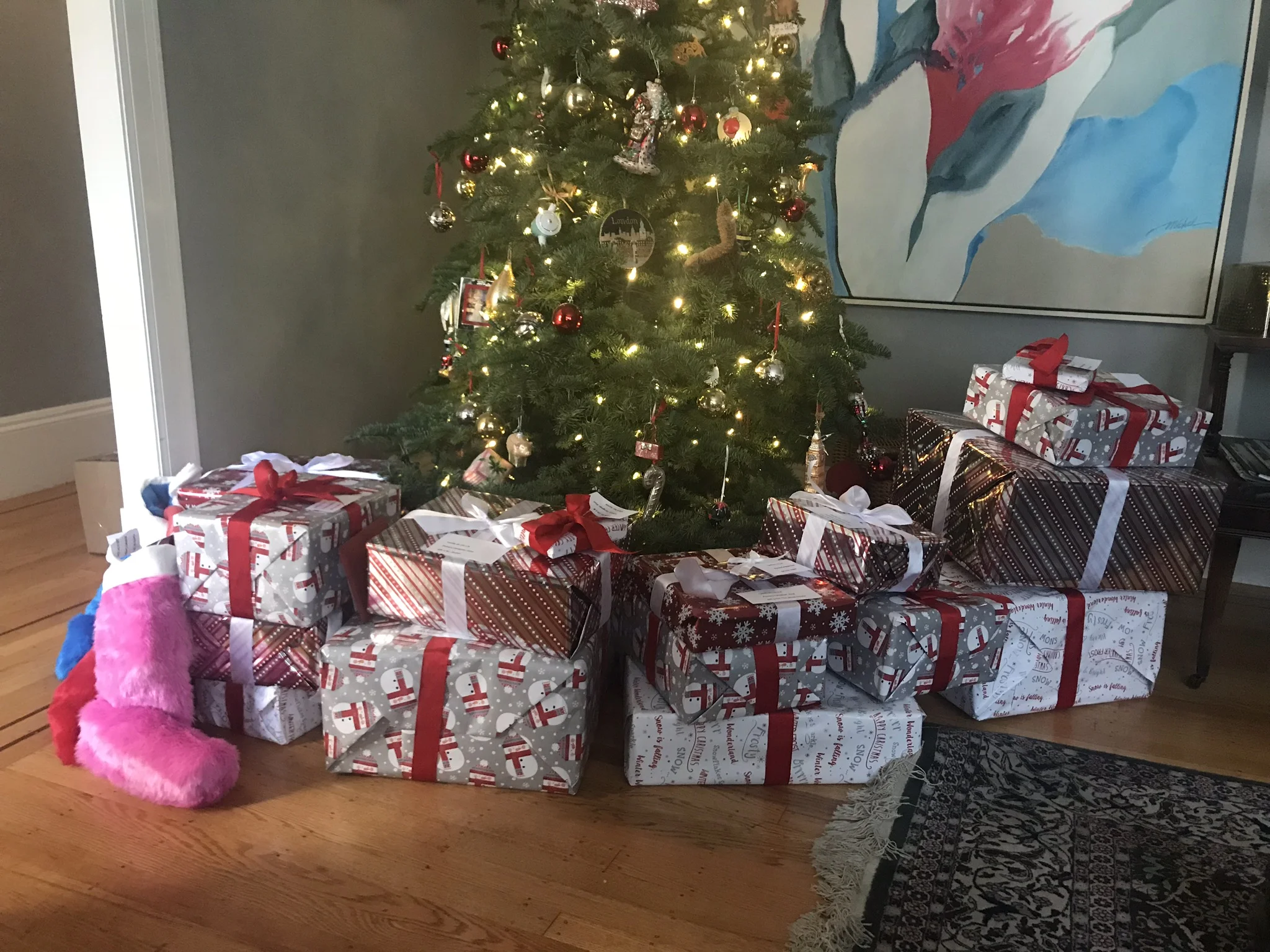 This not my family's Christmas, but the gifts prepared for our adopted family this past holiday season!