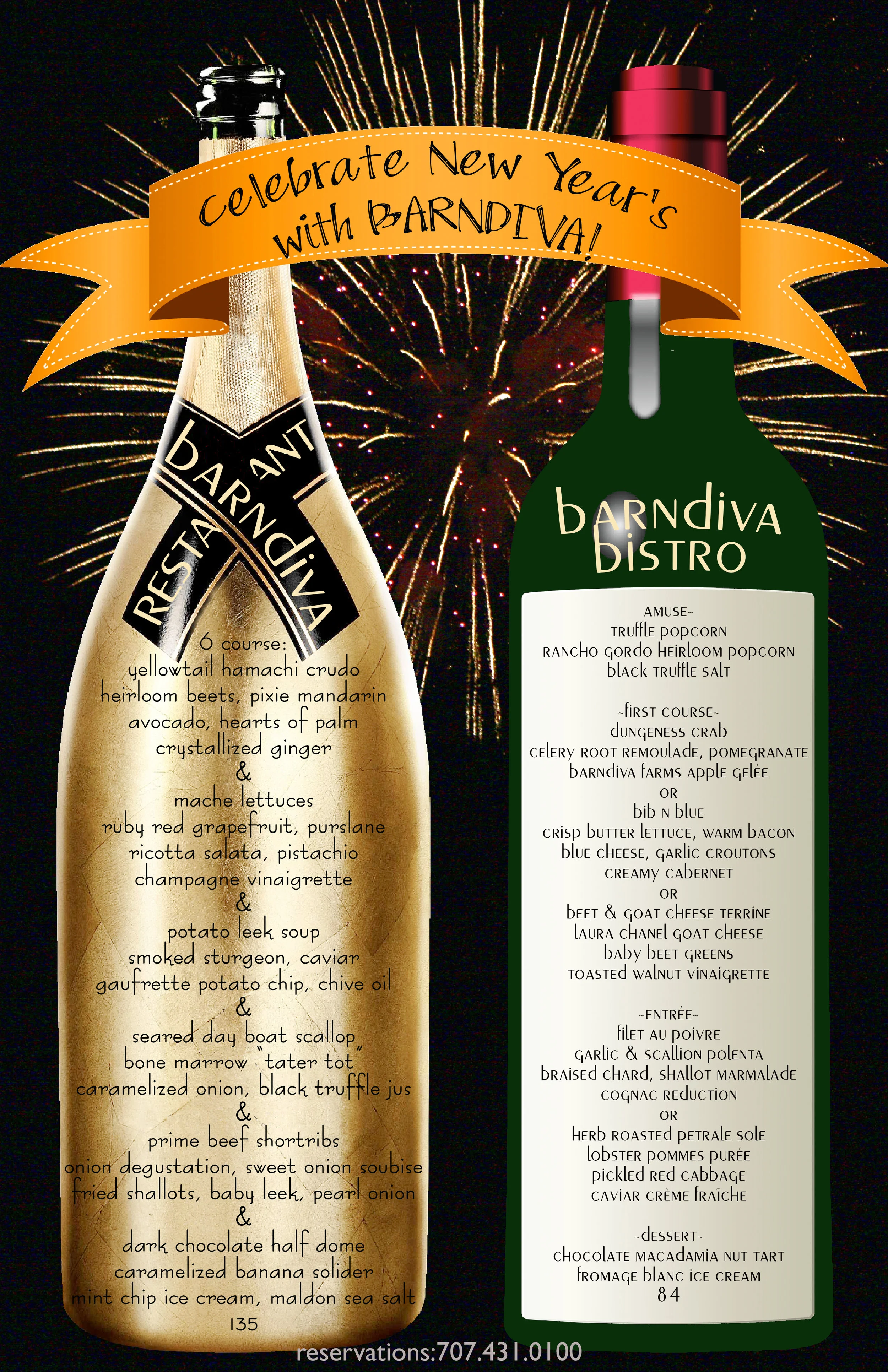 For the Wine Paired menu, CLICK HERE.