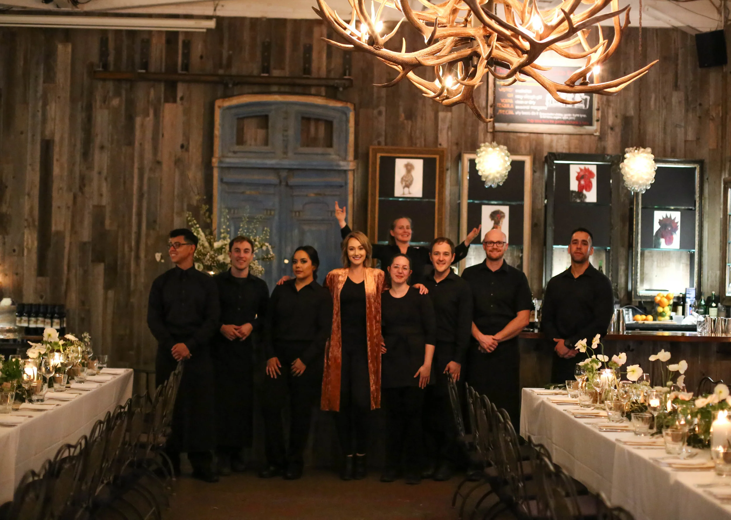 Natalie Nelson, Barndiva events coordinator, with some of her extraordinary team