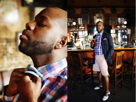 L. Kasimu Harris for the South's Most Stylish Cities feature in Southern Living, photo by Cedric Angeles.