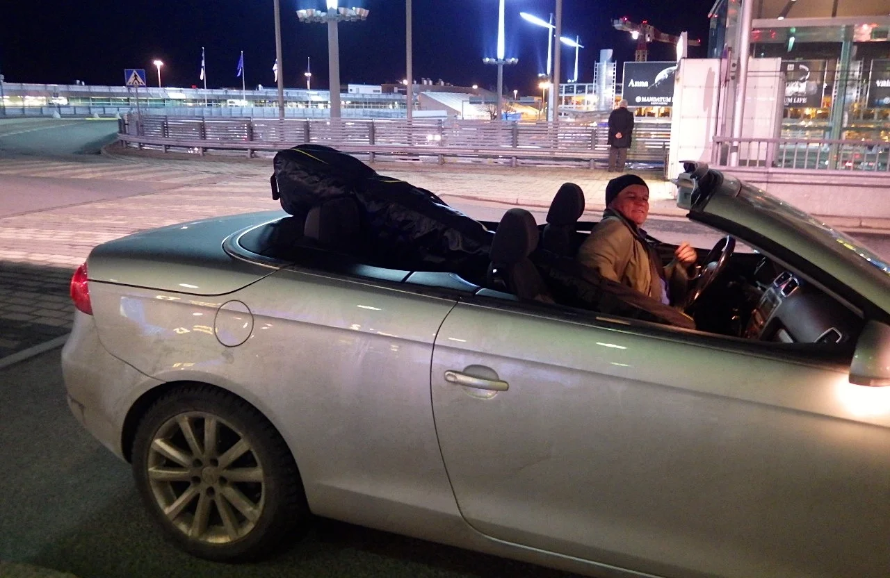 Silly car, should have stayed in the South of France… Or silly man to drive it in the Finnish winter?